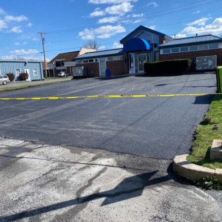 Commercial roads and parking lots paved